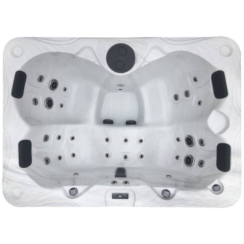 FuturaSpas 3 Person 55Jet Acrylic Square Standard Hot Tub with